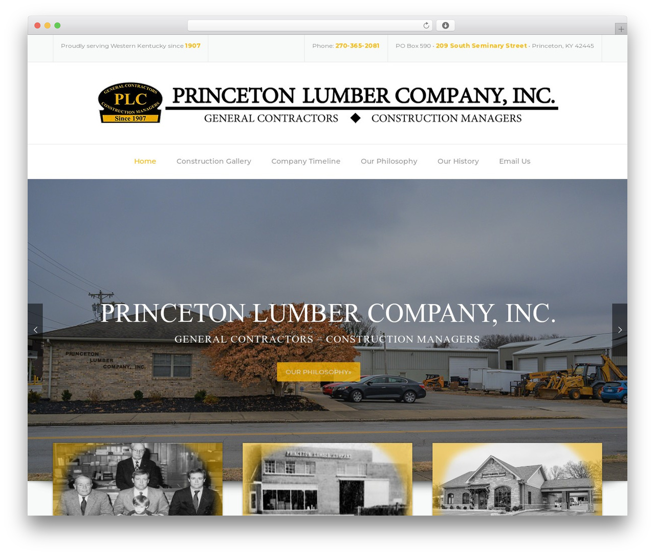 Theme WordPress Construction - princetonlumbercompany.com
