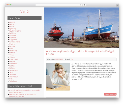 Theme WordPress LeftSide - varjufogado.hu