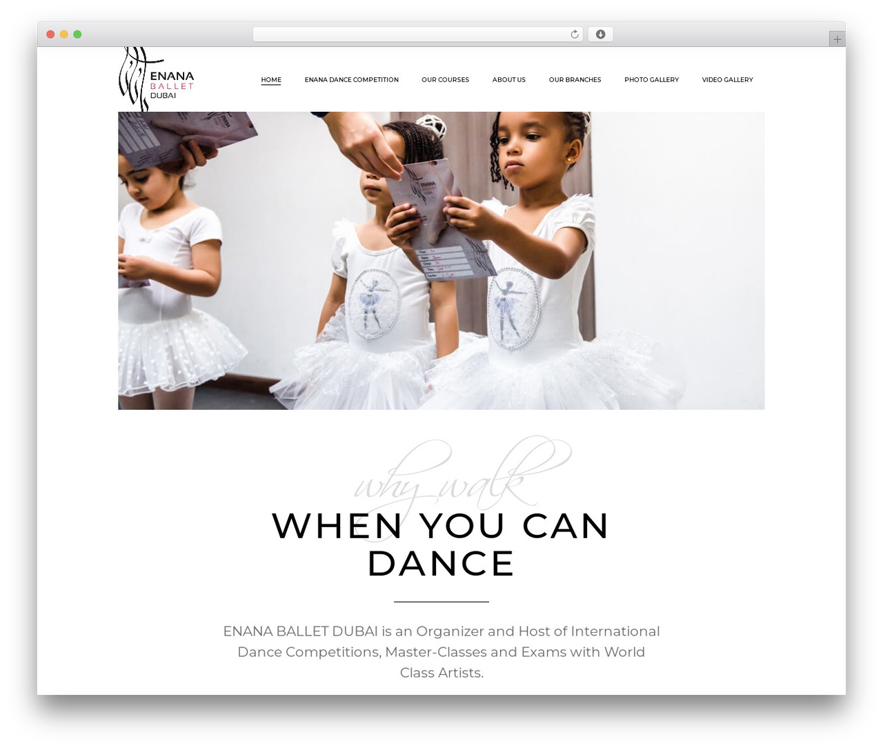 WordPress theme Arabesque - enanaballetdubai.com