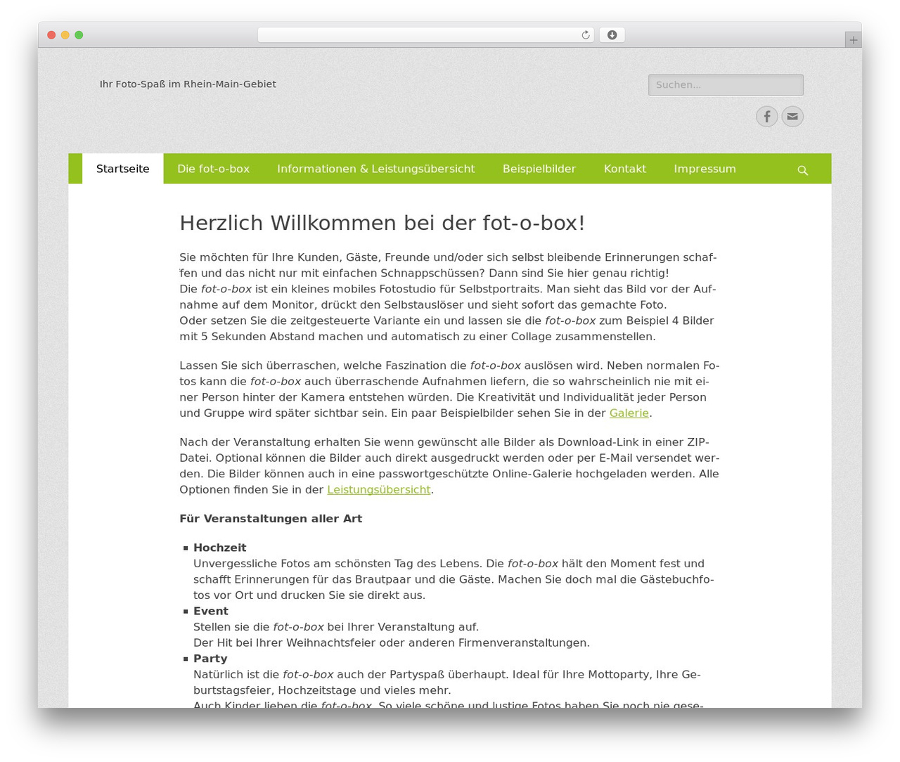 WordPress theme Catch Responsive Pro - fot-o-box.de