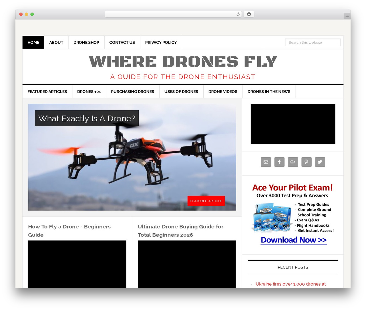 WordPress theme Genesis - wheredronesfly.com