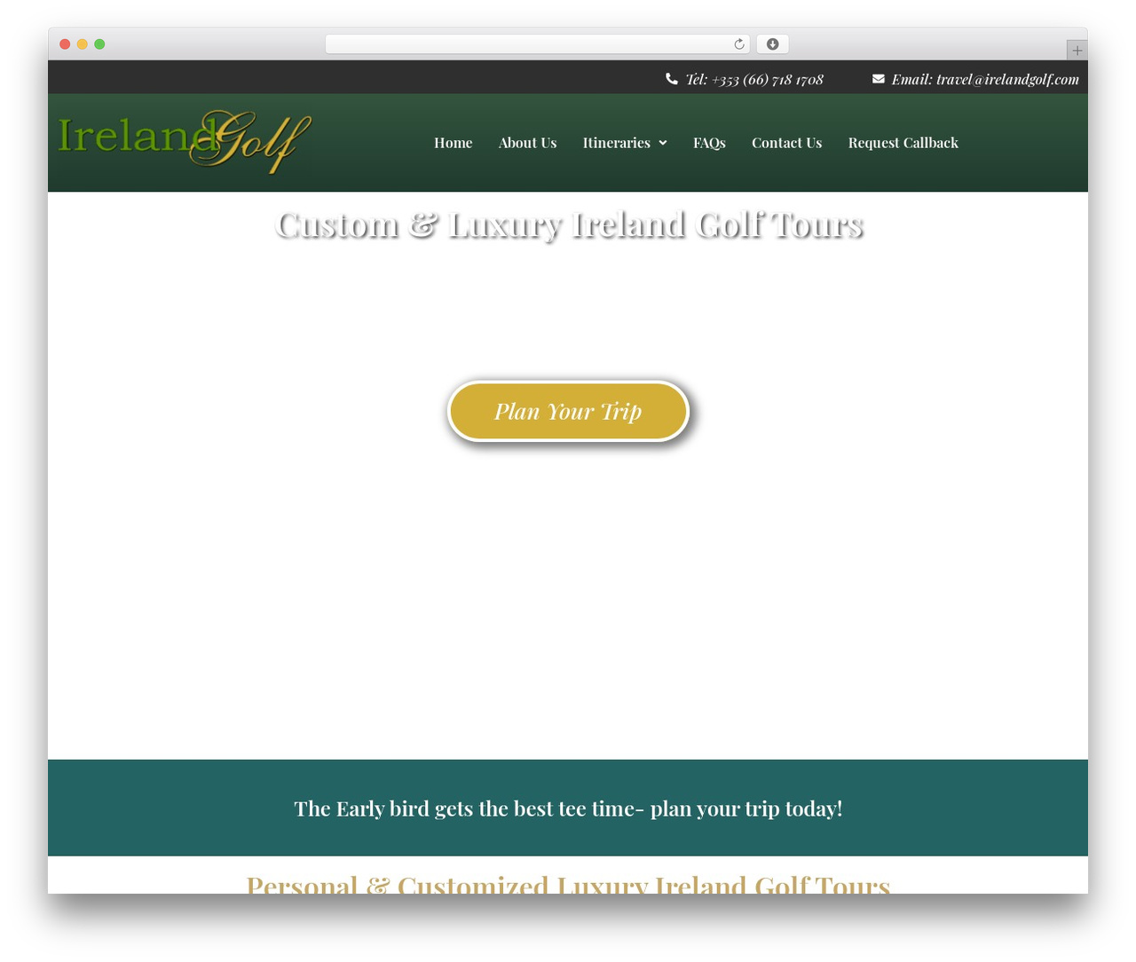 WordPress theme Hello Elementor - irelandgolf.com