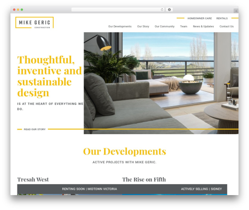 WordPress website theme Array Blank Theme - gericconstruction.com