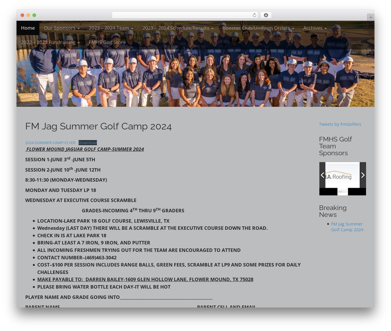 Arcade Basic WordPress theme - flowermoundgolf.com