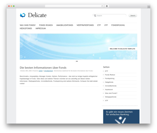 Delicate theme WordPress - fond.de Delicate theme WordPress - fond.de