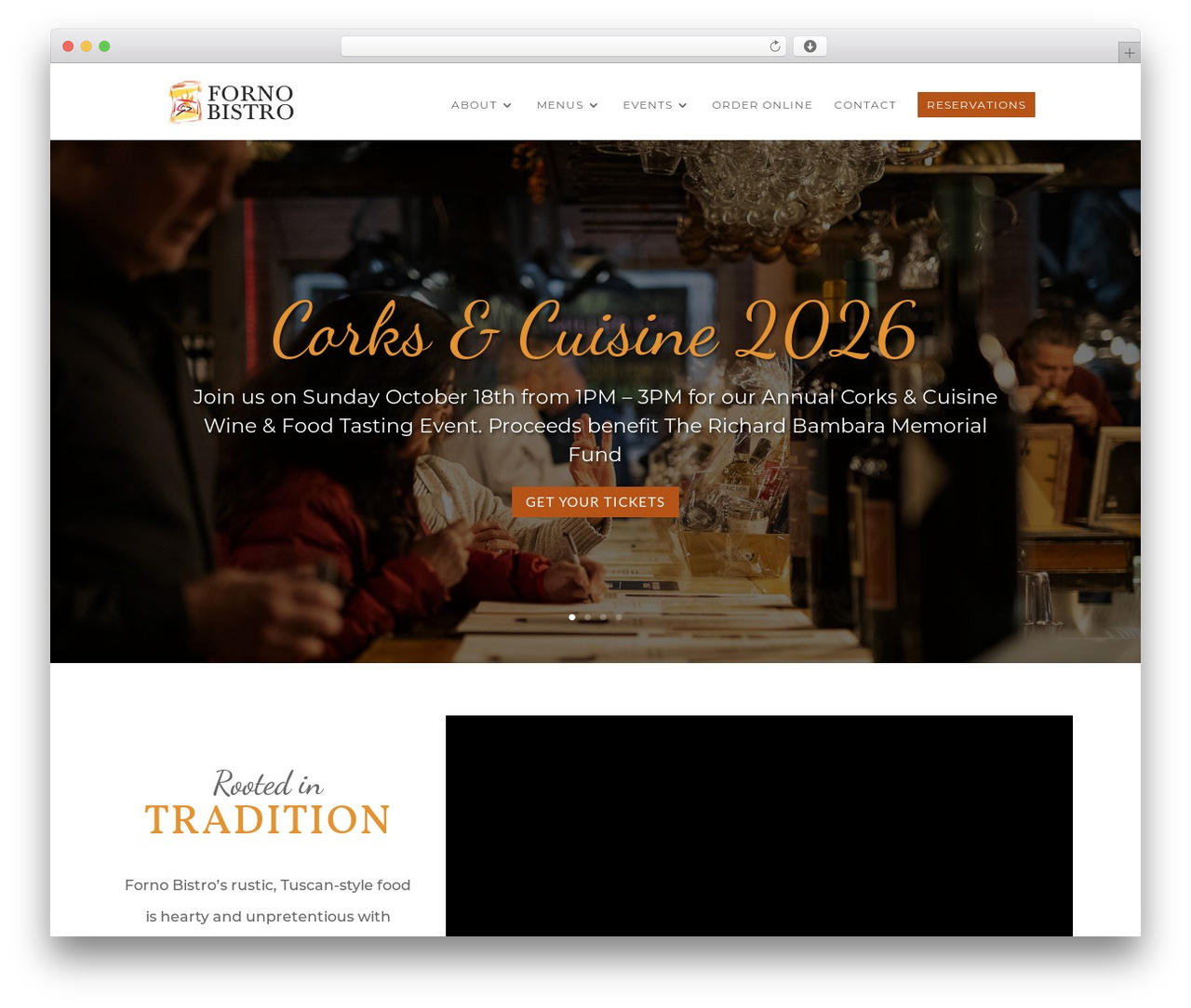 Divi WordPress theme - fornobistro.com
