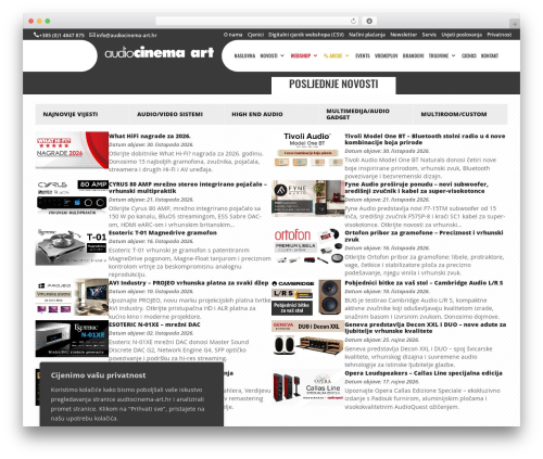 Divi ajax search WordPress plugin - audiocinema-art.hr