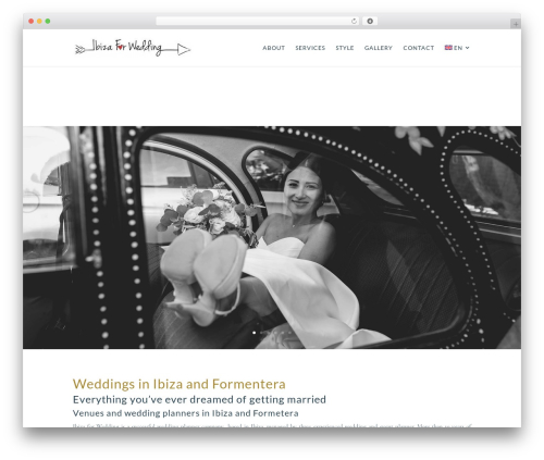 Divi WordPress website theme - ibizaforwedding.com