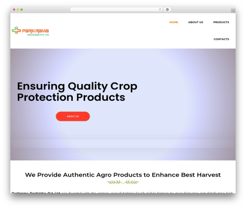 OrgaFit WordPress theme design - parikramapesticides.com