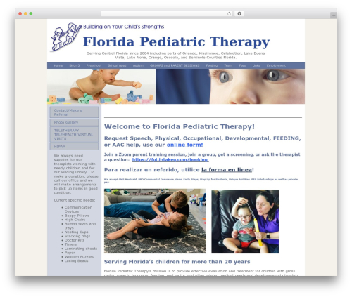 Theme WordPress Florida - floridapediatrictherapy.com