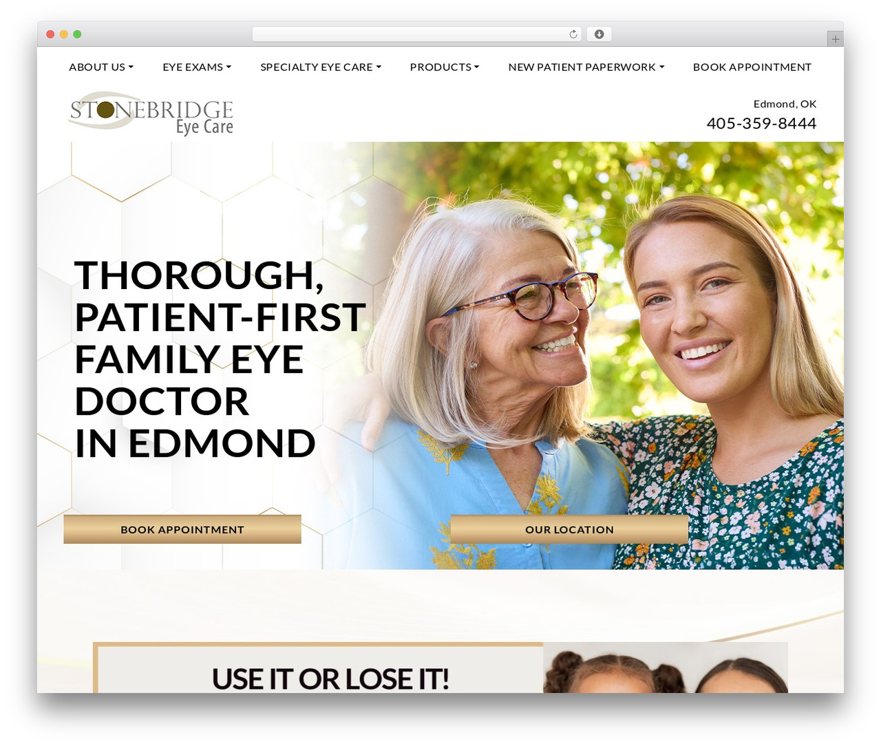 UnderStrap WordPress theme - edmondeyecare.com