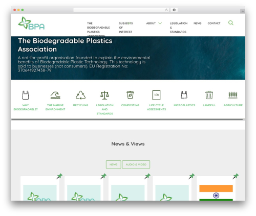 Website theme WordPress theme design - biodeg.org