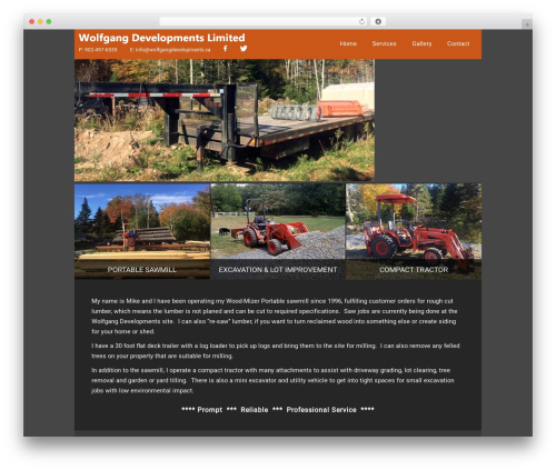 Wolfgang Developments WordPress theme design - wolfgangdevelopments.ca