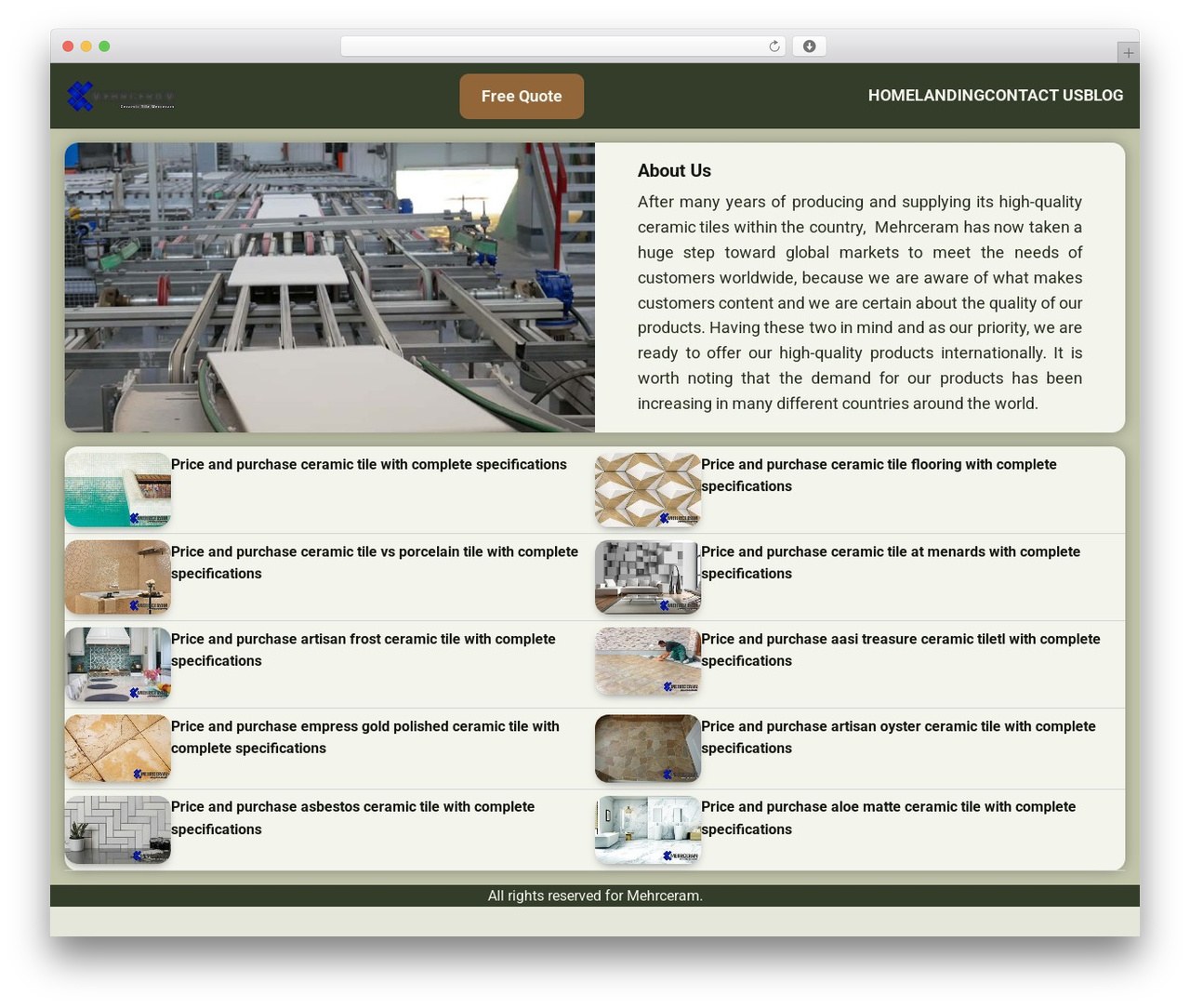 AradRolling WordPress theme - mehrceramic.com AradRolling WordPress theme - mehrceramic.com