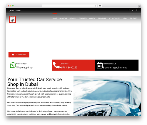 AutoZone theme WordPress - saraautocare.com