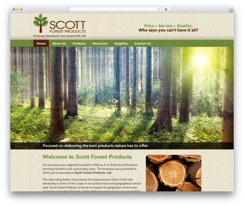 Slidedeck2 personal WordPress plugin - scottforestproducts.com