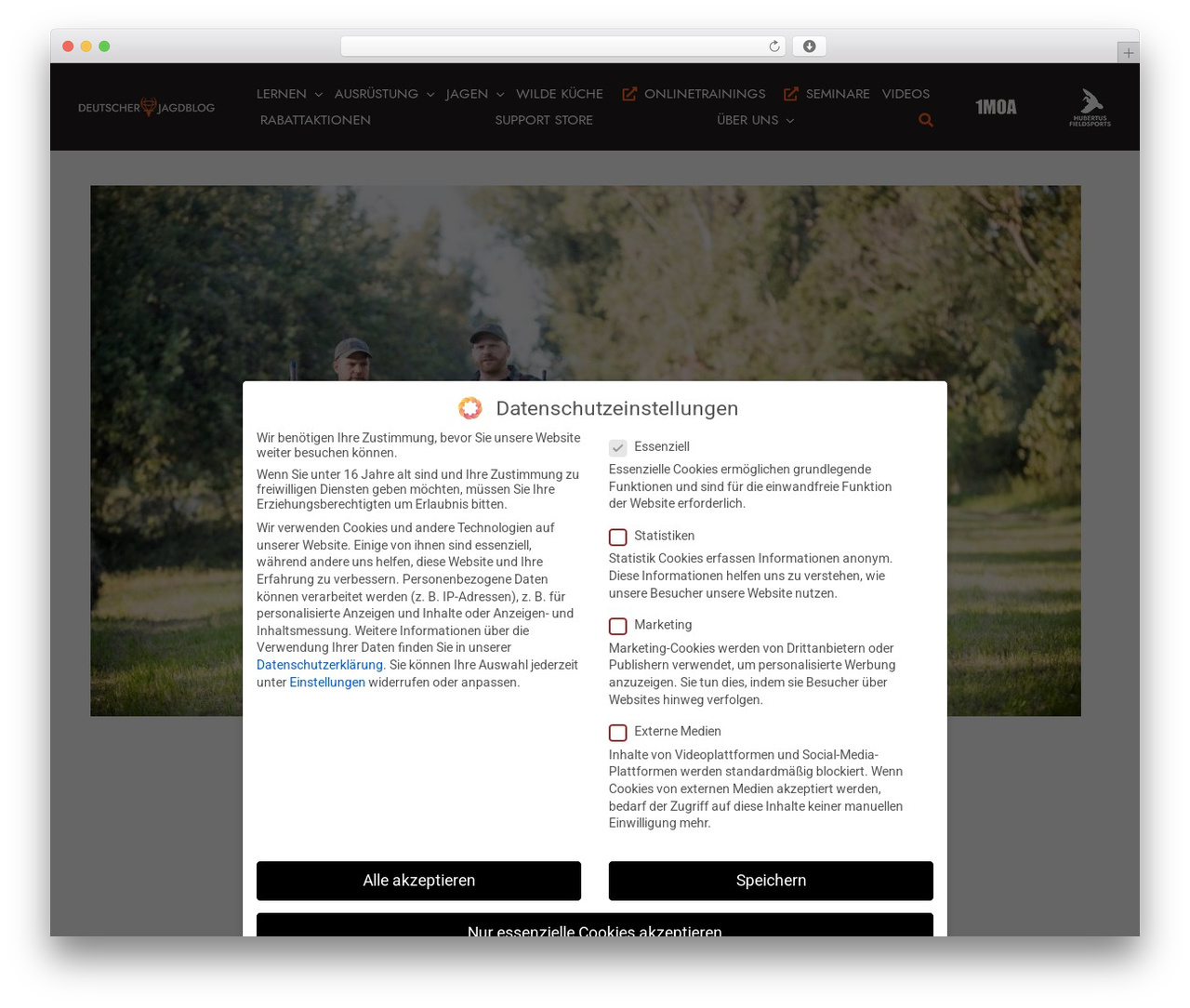 Theme WordPress Avada - deutscher-jagdblog.de