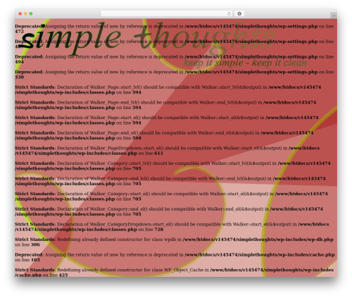 WordPress theme SimpleCMS Theme - simplethoughts.friedels-untugend.de