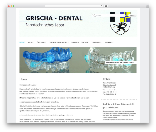 Delicate WordPress theme design - grischa-dental.ch Delicate WordPress theme design - grischa-dental.ch