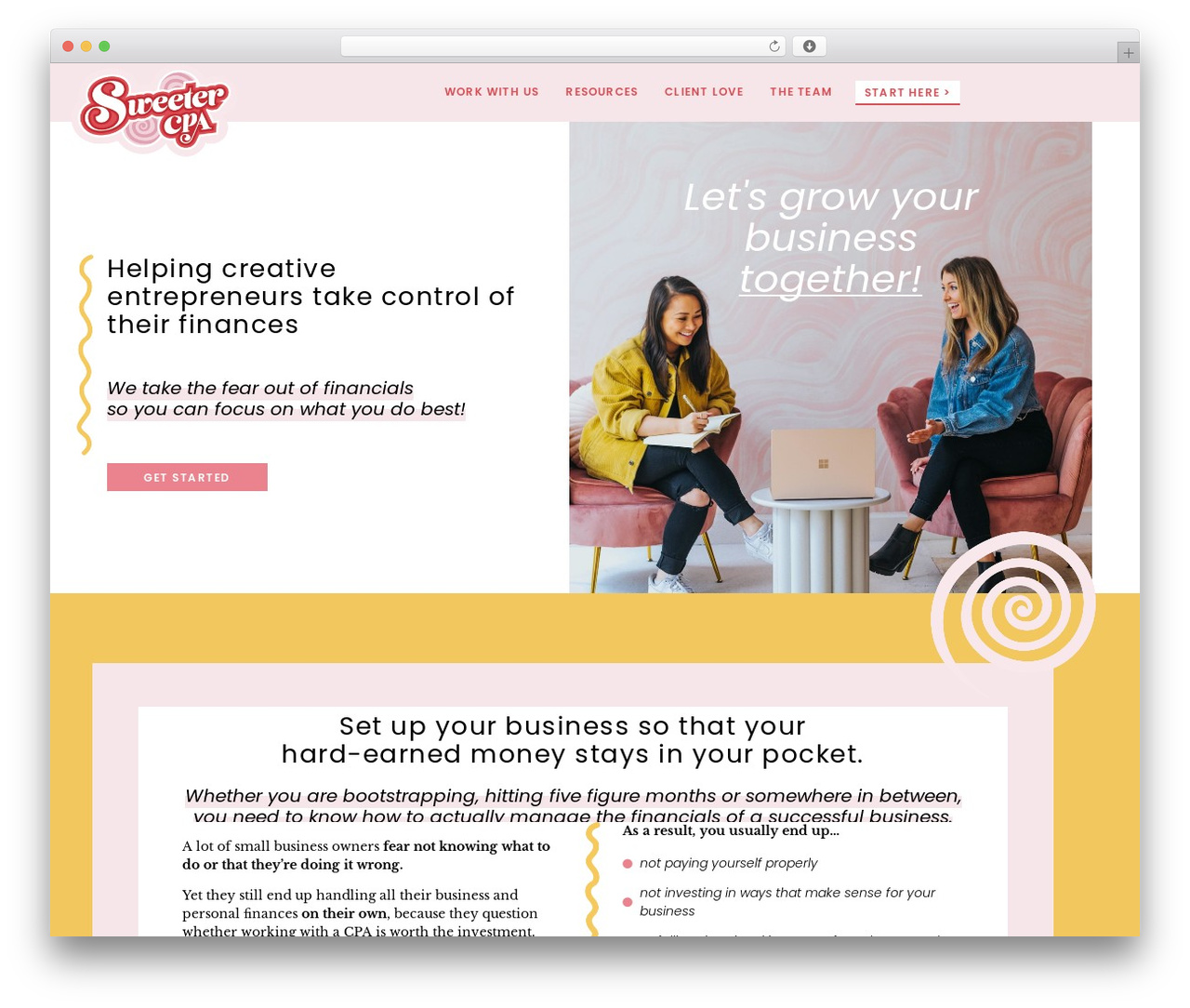Hello Elementor WordPress theme - sweetercpa.com