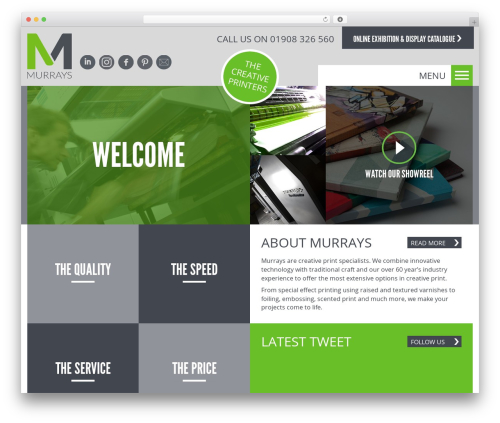 WordPress theme Murrays Printers - murrays-printers.co.uk