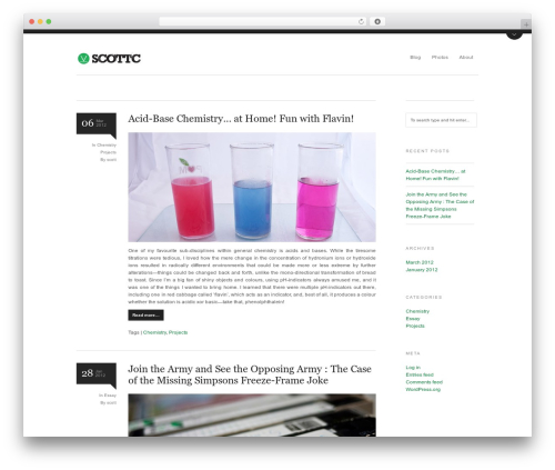 Aware WordPress theme design - scottc.ca