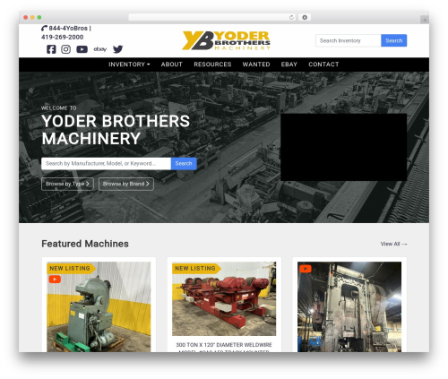 Basic Hunch Free Template WordPress theme - yoderbrothersmachinery.com