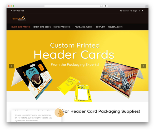 CiyaShop WordPress shopping theme - headercardpackaging.com