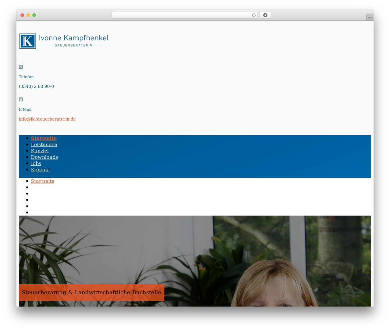Divi WordPress theme design - ik-steuerberaterin.de