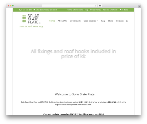 Divi WordPress theme - solarslateplate.co.uk