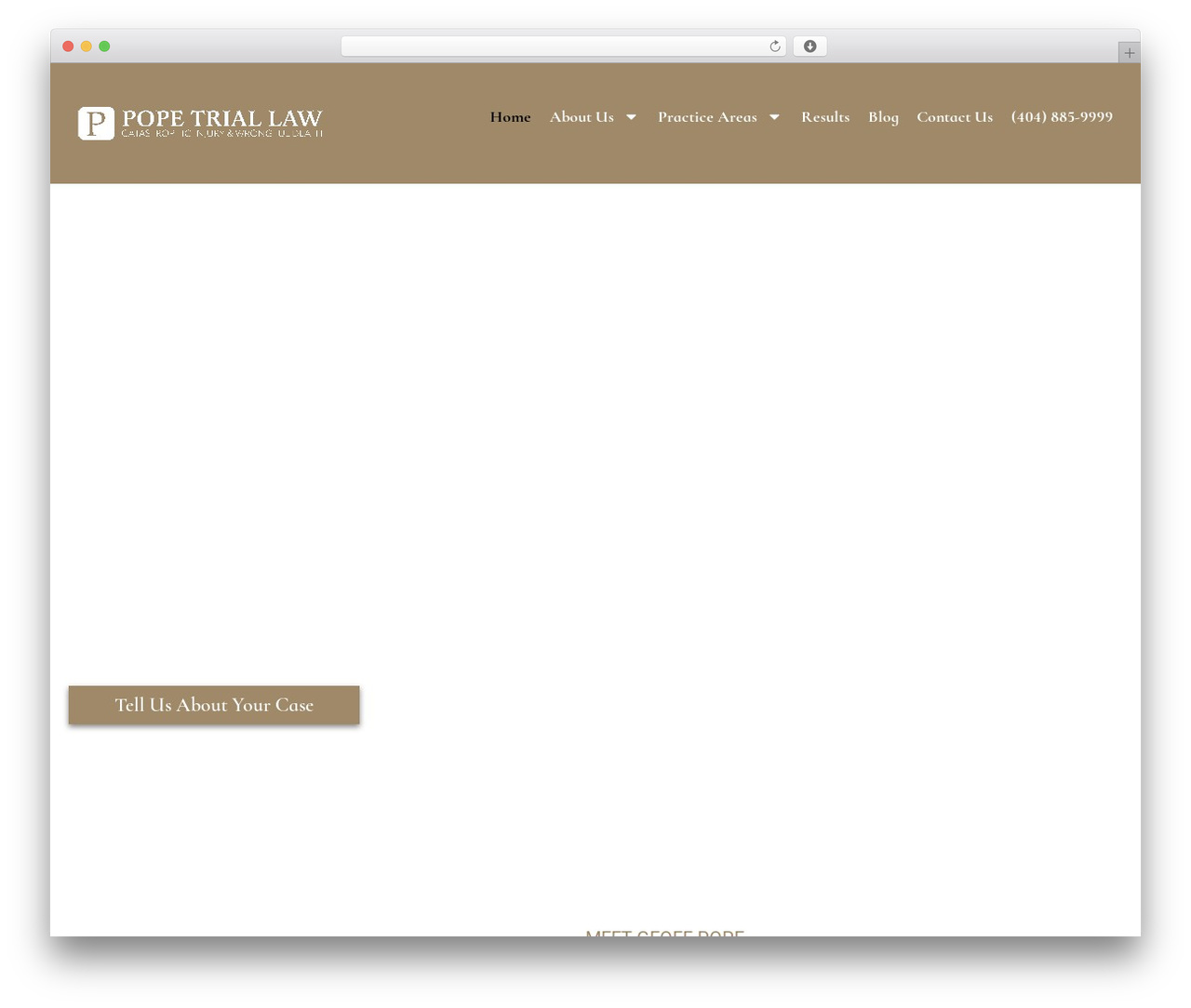 servicexhost WordPress theme design - popetriallaw.com