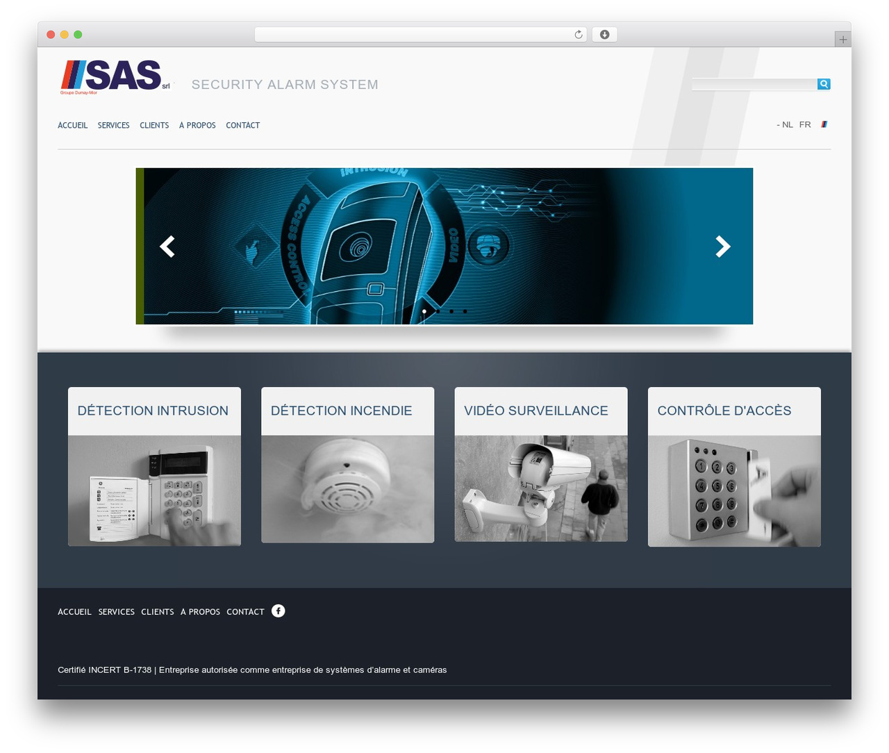 SAS WordPress theme - sassecurity.be