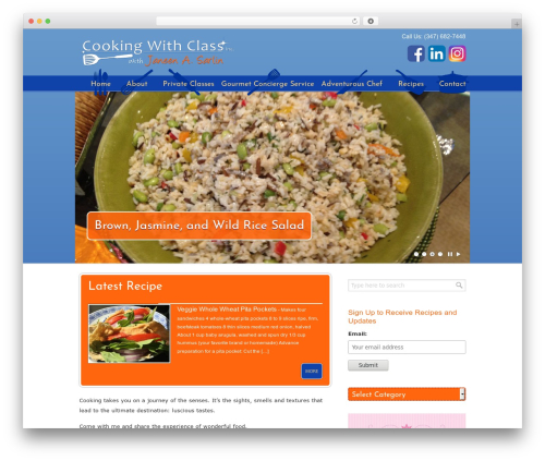 U-Design WordPress theme - sarlincookingwithclass.com