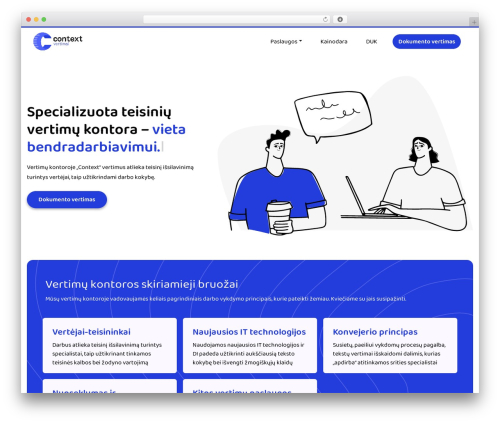 WordPress website theme Context - context.lt
