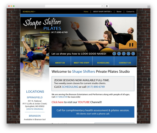 WordPress website theme Dynamik - shapeshifterspilates.info