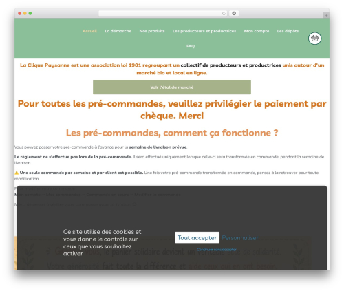 GeneratePress theme WordPress - lacliquepaysanne.fr