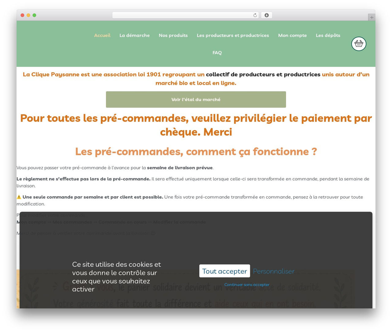 GeneratePress theme WordPress - lacliquepaysanne.fr
