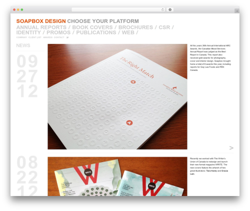 Theme WordPress toolbox - soapboxdesign.com