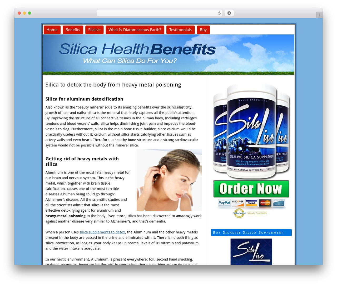 Thesis WordPress theme - silicabenefits.com