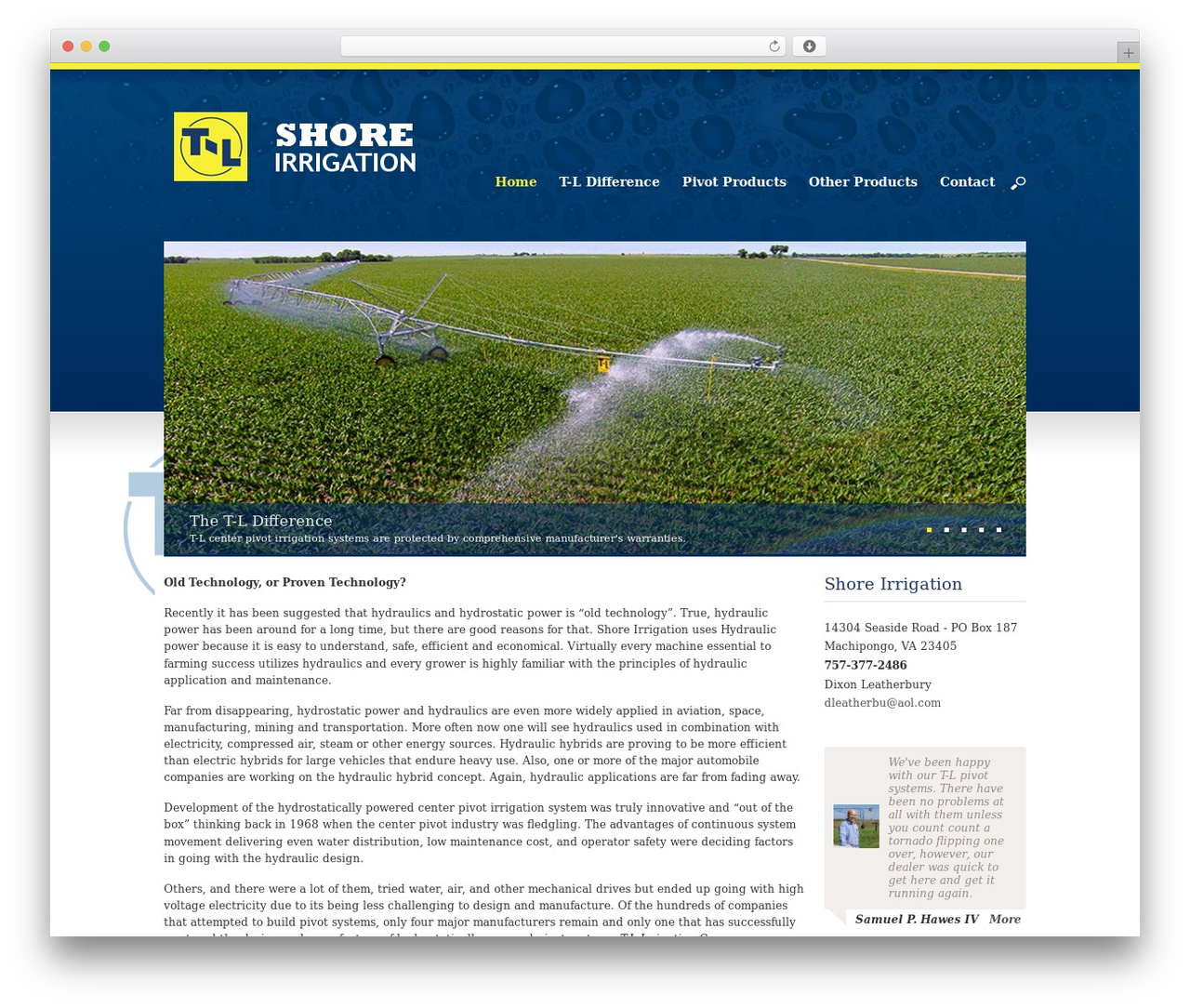 WordPress theme Blocked - shoreirrigation.com