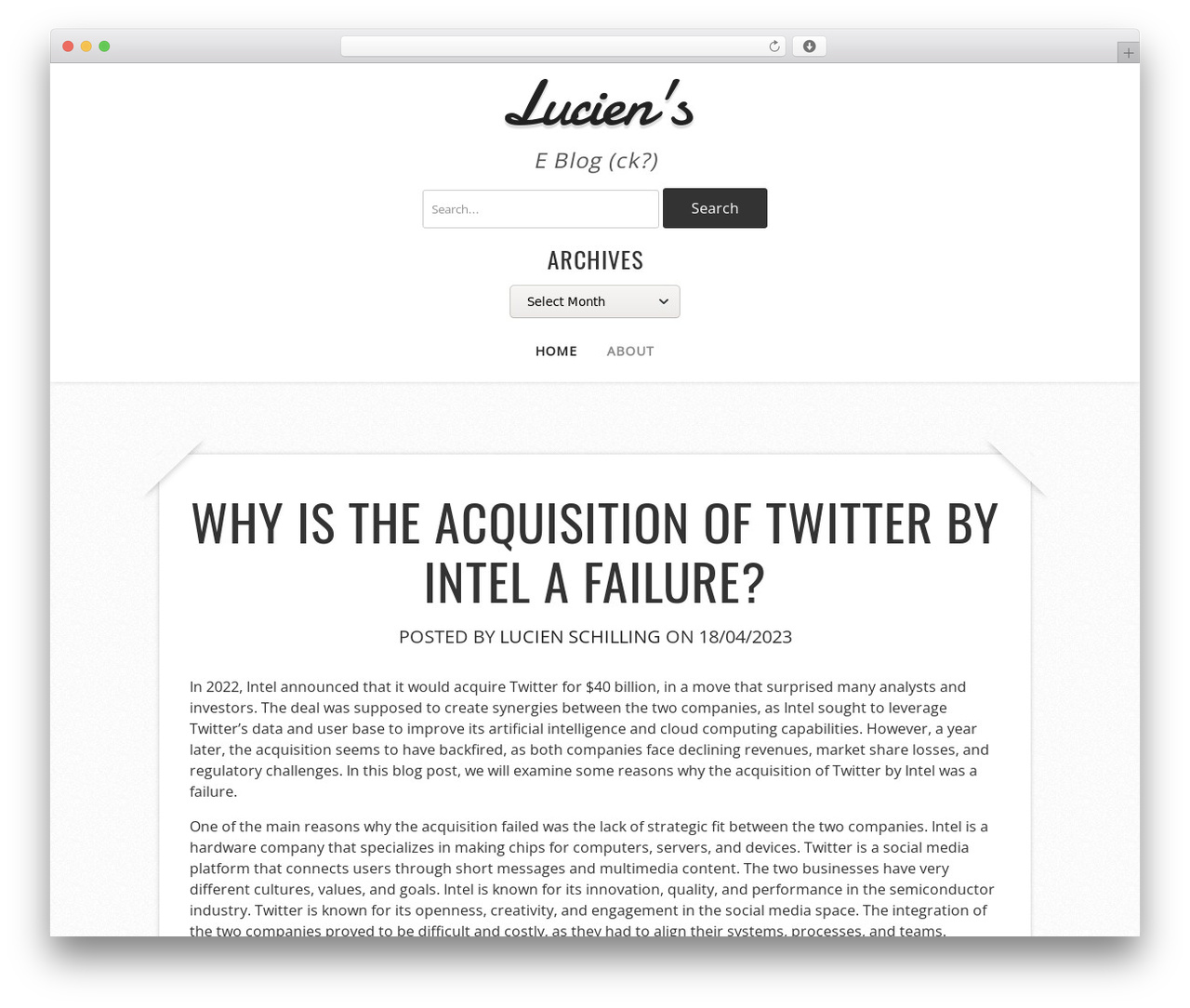 WordPress theme Capture - spaweck.com