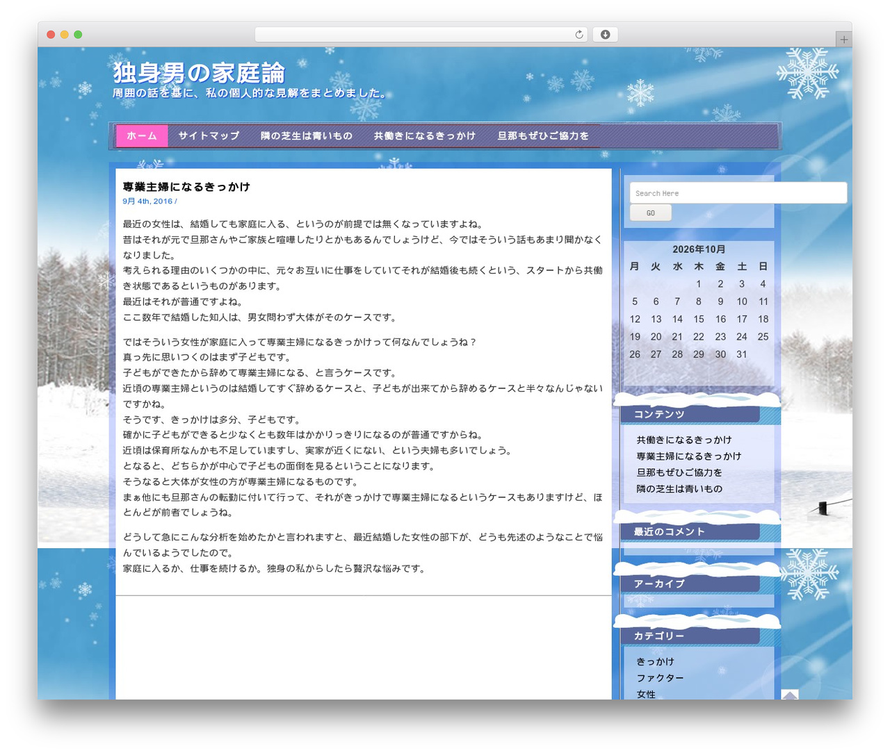 WordPress theme Winter - sozie.net WordPress theme Winter - sozie.net
