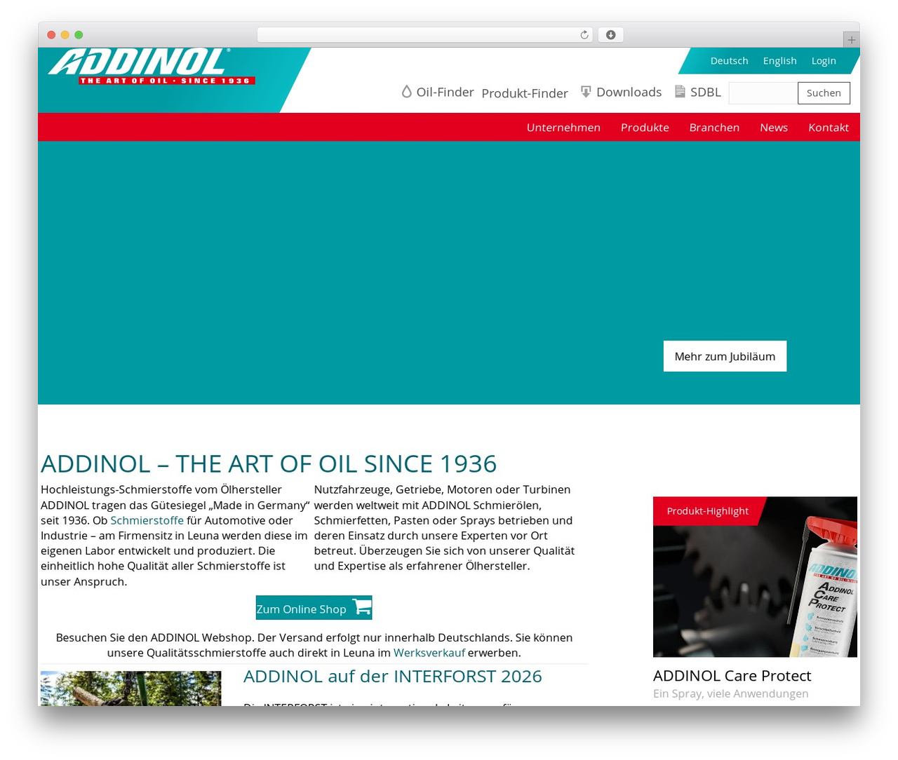 Beaver Builder Theme WP theme - addinol.de