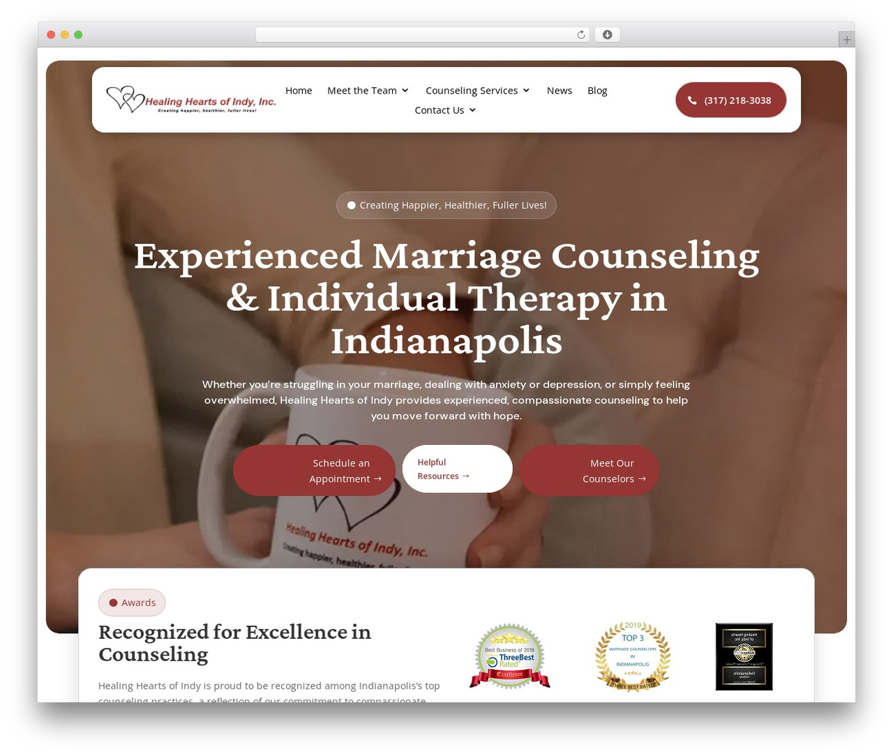 Divi WordPress theme - healingheartsofindy.com