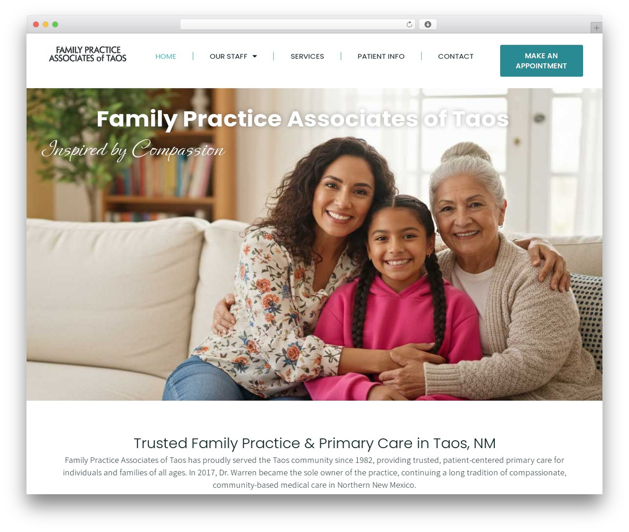 Hello Elementor theme WordPress - familypracticeassociatesoftaos.com