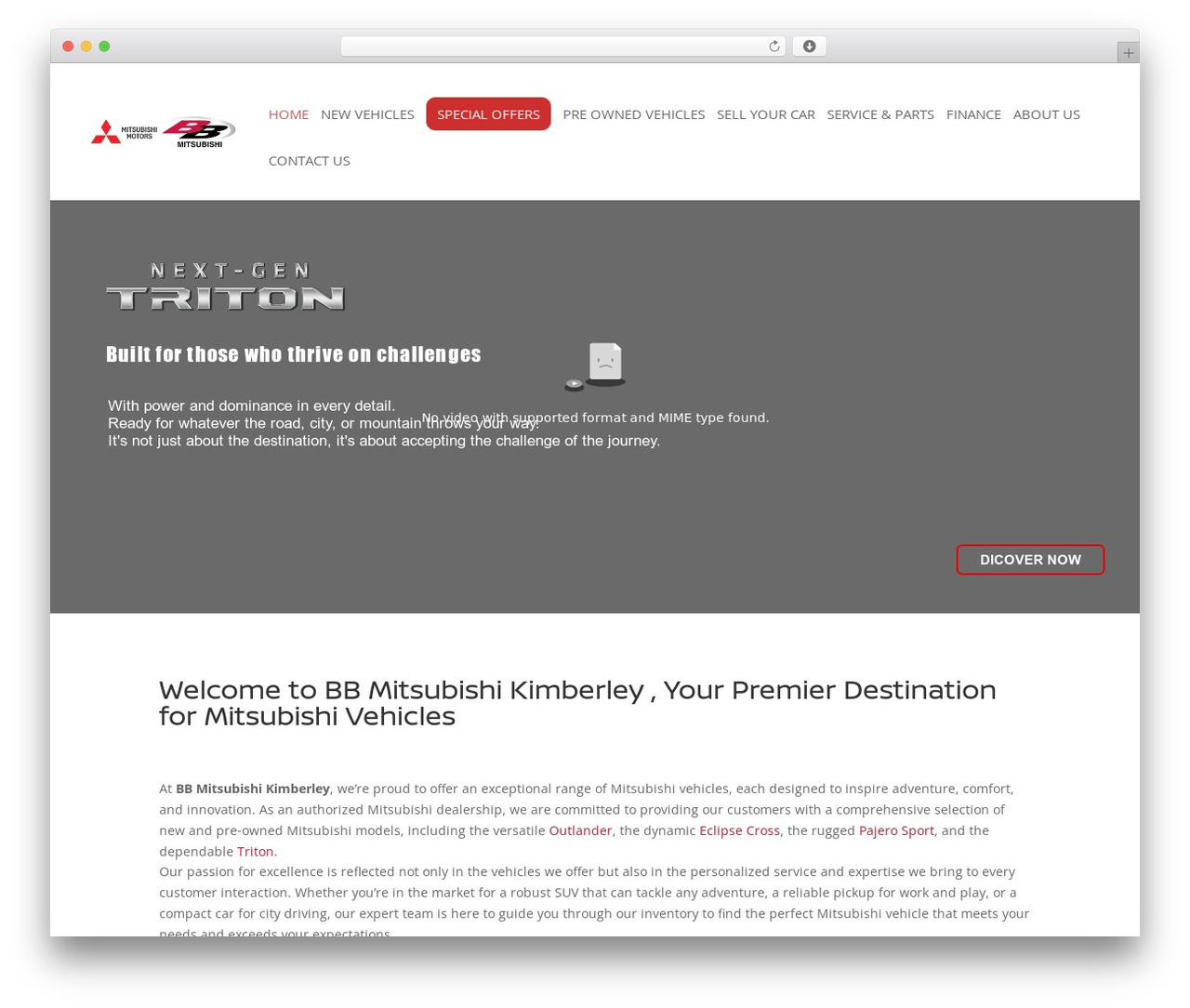 Theme WordPress Divi - bbmitsubishi.co.za