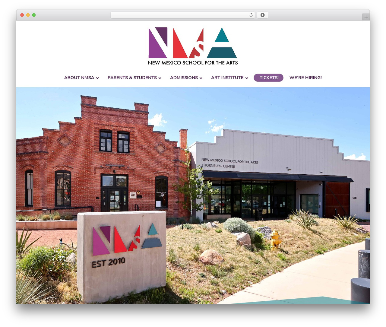 WordPress theme NMSA 2018 - nmschoolforthearts.org