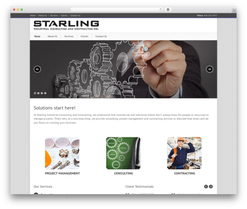 Modernize WordPress theme - starlingindustrial.com