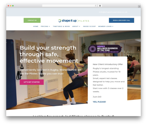 Divi elastic gallery WordPress plugin - shapeituppilates.co.uk