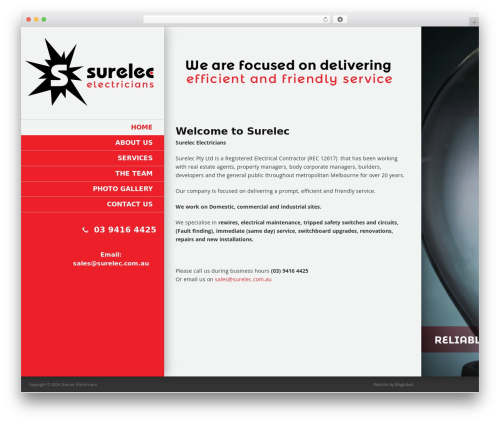 Theme WordPress Magicdust Child Theme - surelec.com.au